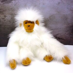 Vintage 1991 Fiesta America Wego Fuzzy Freddy Monkey Plush White #9577